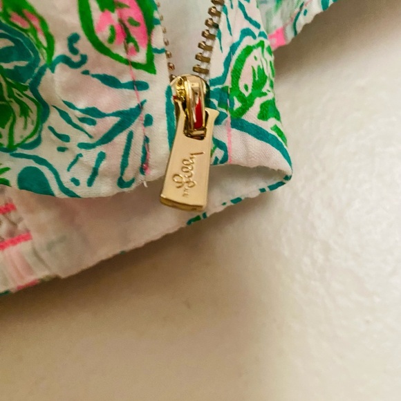 Lilly Pulitzer Kasida One Should Ruffle Crop Top Women’s Size 2 Botanical Green - Picture 7 of 9